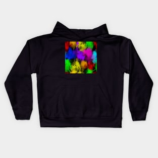 Watercolor splatter effect, brush strokes, spray texture Kids Hoodie